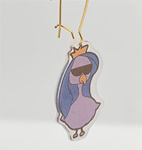 Princess Pajaro Simply Plain Logo Earrings, Gold